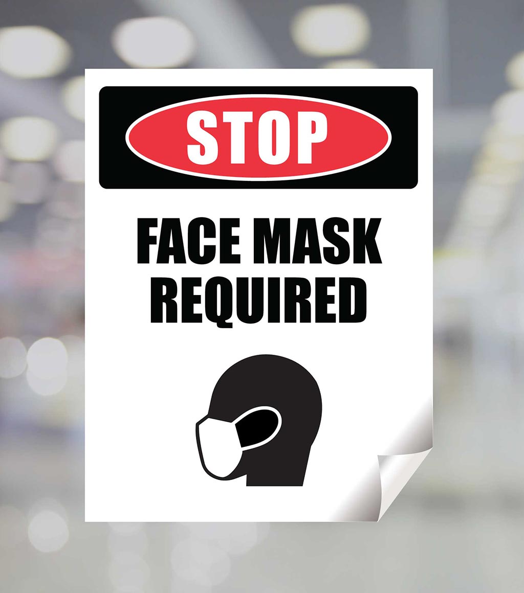Face Mask Window Clings Face Mask Window Clings