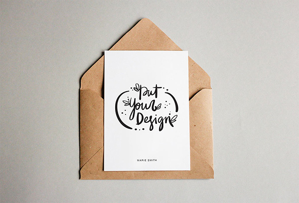 Free Postcard With Envelope Mockups Mockupworld