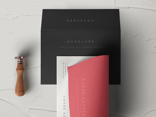Psd Invitation Envelope Mockup